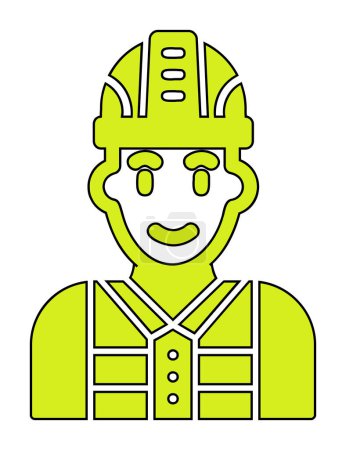 Illustration for Worker man with helmet vector illustration design. Foreman - Royalty Free Image