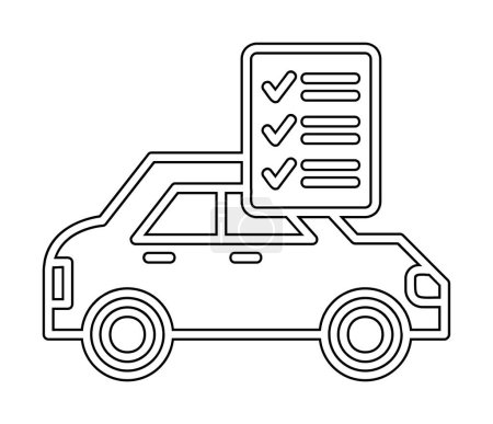 Illustration for Car checklist icon, car maintenance vector illustration - Royalty Free Image