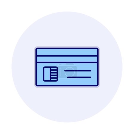 Ilustración de Diseño de icono de tarjeta de crédito plana - Imagen libre de derechos