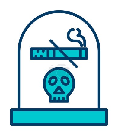 Illustration for Smoking icon, flat icon vector - Royalty Free Image