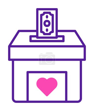 Illustration for Donation box vector icon - Royalty Free Image