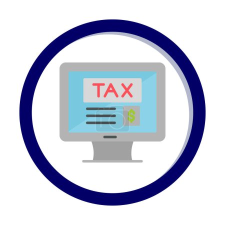 Illustration for Tax payment icon vector illustration - Royalty Free Image