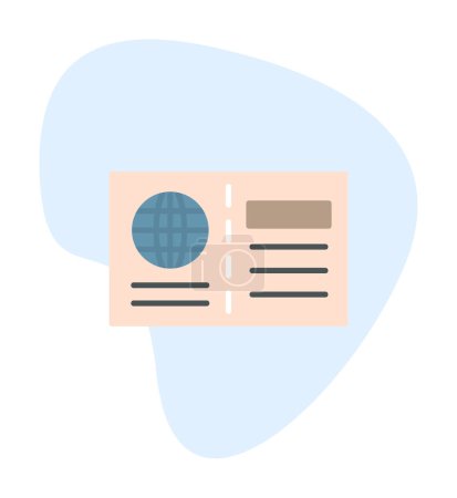 Ilustración de Postcard icon, vector illustration simple design - Imagen libre de derechos