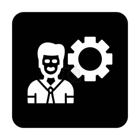 Illustration for Simple flat Manager line icon - Royalty Free Image