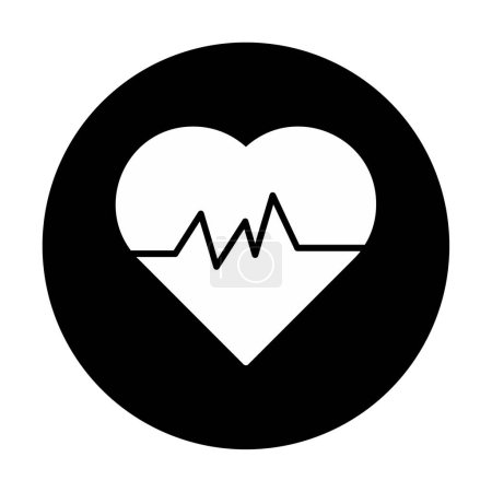 Illustration for Heartbeat pulse icon, vector illustration - Royalty Free Image