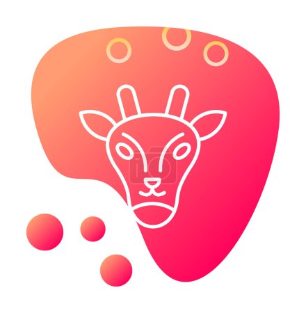 Ilustración de Cabeza de jirafa icono web, ilustración de vectores - Imagen libre de derechos