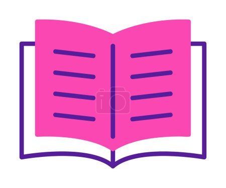 Illustration for Simple Open Book web icon  illustration vector - Royalty Free Image