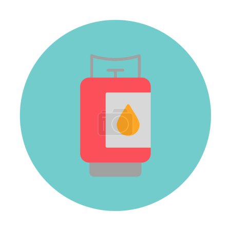 Téléchargez les illustrations : Illustration vectorielle icône cylindre de gaz - en licence libre de droit