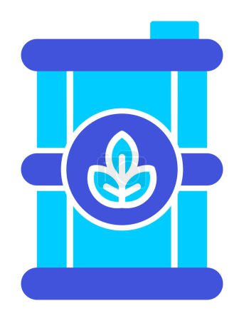 Illustration for Vector illustration of container with plant icon, Biofuel - Royalty Free Image