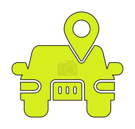 Téléchargez les photos : Image vectorielle d'icône d'emplacement de voiture - en image libre de droit