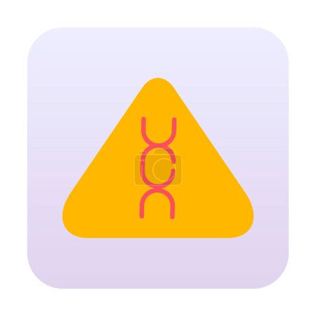 illustration of Carcinogen triangular sign vector icon 