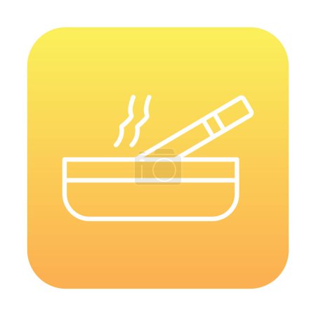 Illustration for Cigarette in ash tray icon vector illustration - Royalty Free Image