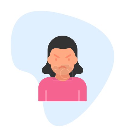 Illustration for Angry person icon, vector illustration simple design - Royalty Free Image