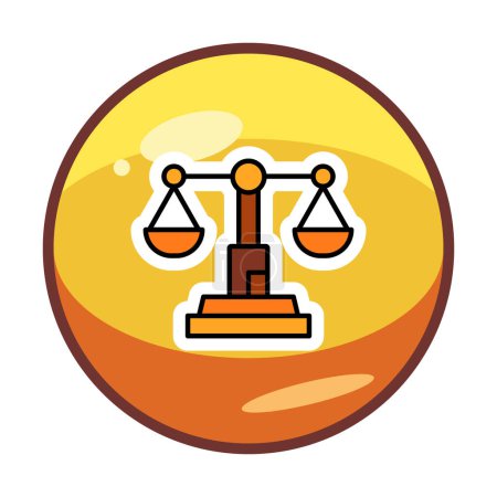 Ilustración de Escala de justicia icono ilustración diseño - Imagen libre de derechos