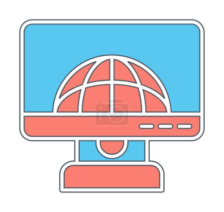 Global News web icon vector illustration                