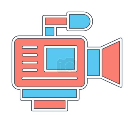 Illustration for Video camera icon, vector illustration simple design - Royalty Free Image