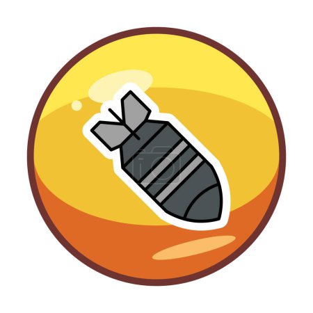 Illustration for Nuclear Bomb icon, vector illustration - Royalty Free Image