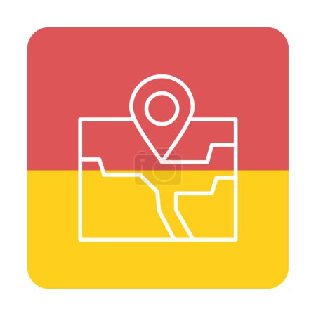 Illustration for Location icon, vector illustration simple design - Royalty Free Image