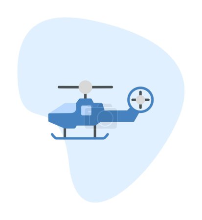 Ilustración de Helicóptero militar. icono web ilustración simple - Imagen libre de derechos