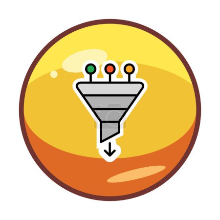 Illustration for Flat funnel  icon vector illustration - Royalty Free Image