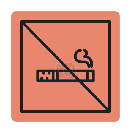 Illustration for Simple No Smoking area icon, vector illustration - Royalty Free Image