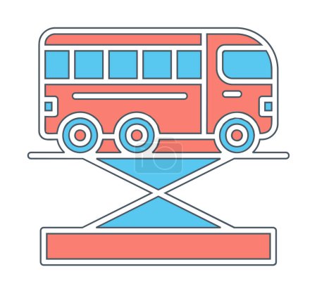 Illustration for Bus Jack. web icon simple illustration - Royalty Free Image