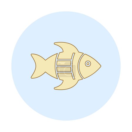 Ilustración de Icono plano de pescado, ilustración vectorial - Imagen libre de derechos