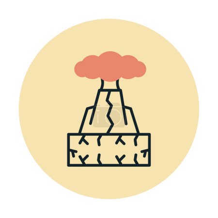 Illustration for Volcano vector illustration, cartoon icon element. - Royalty Free Image