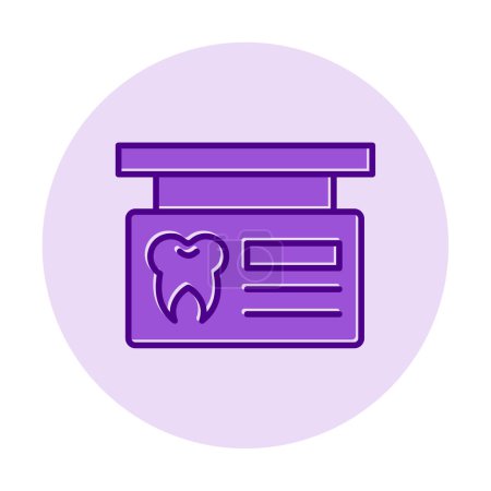 Ilustración de Clínica Dental Signatura icono web, ilustración vectorial - Imagen libre de derechos