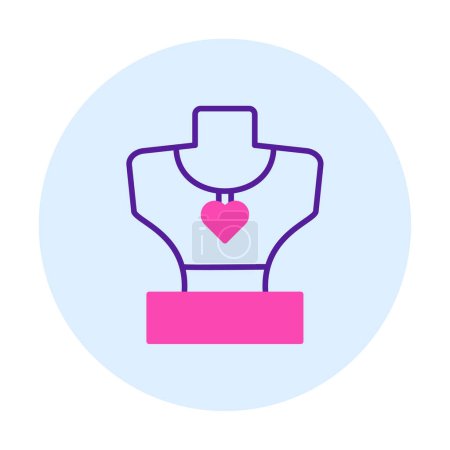 Illustration for Necklace flat icon, vector illustration - Royalty Free Image