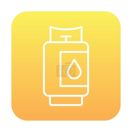 Illustration vectorielle icône cylindre de gaz  