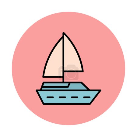 Illustration for Simple boat icon, vector illustration - Royalty Free Image