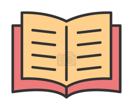 Illustration for Simple Open Book  icon  illustration vector - Royalty Free Image