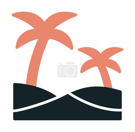 Ilustración de Vector icono de playa aislado sobre fondo blanco - Imagen libre de derechos