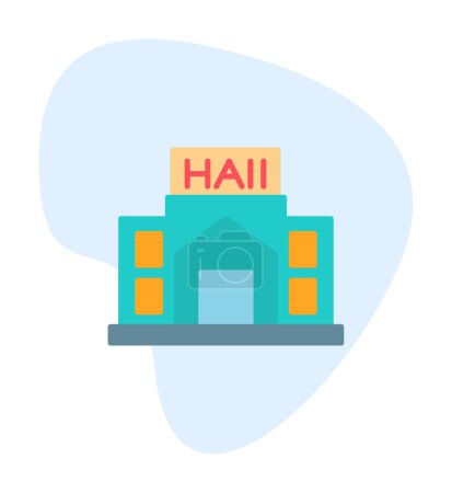 Illustration for City Hall building icon, vector illustration - Royalty Free Image