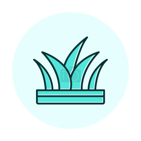 Ilustración de Icono de hierba, ilustración vectorial - Imagen libre de derechos
