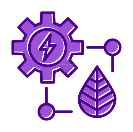 Ilustración de Eco energy icon, vector illustration simple design - Imagen libre de derechos