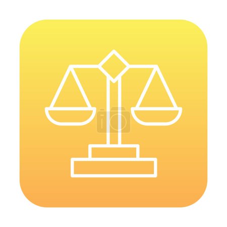 Illustration for Justice scale  icon illustration design - Royalty Free Image