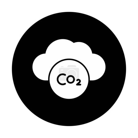nuage avec co 2 illustration vectorielle icône des émissions 