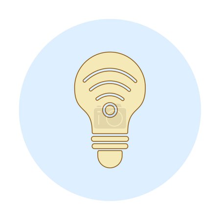 Téléchargez les illustrations : Ampoule web icône illustration simple. Ampoule intelligente - en licence libre de droit