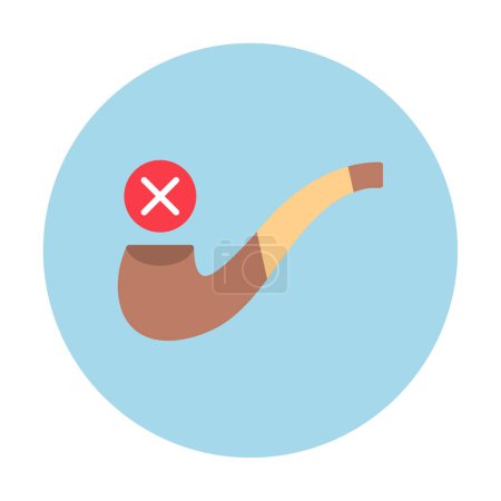 Illustration for Simple No Smoking area icon, vector illustration - Royalty Free Image