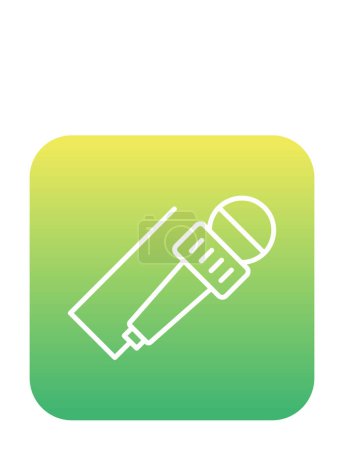 Illustration for Microphone web icon vector illustration - Royalty Free Image