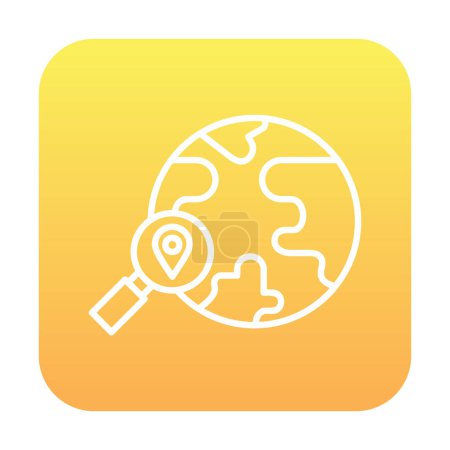 Ilustración de Lupa icono de la línea de vidrio, concepto de búsqueda - Imagen libre de derechos