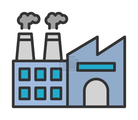 Ilustración de Icono web de fábrica, ilustración de vectores - Imagen libre de derechos