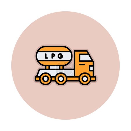 Illustration for Gas Truck icon vector illustration - Royalty Free Image