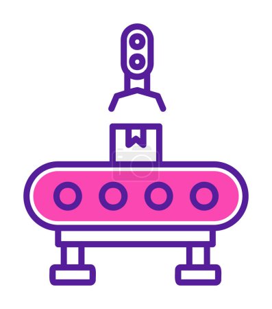 Illustration for Flat simple Factory Machine  icon  vector illustration - Royalty Free Image
