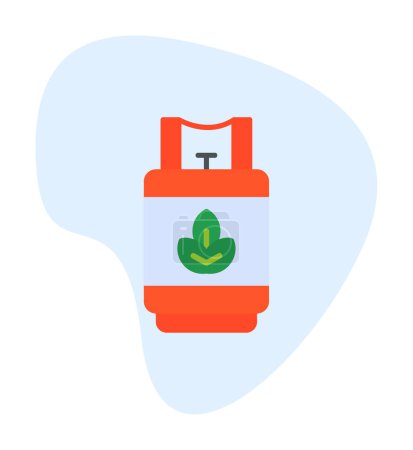 Illustration vectorielle d'icône de biogaz de production d'électricité