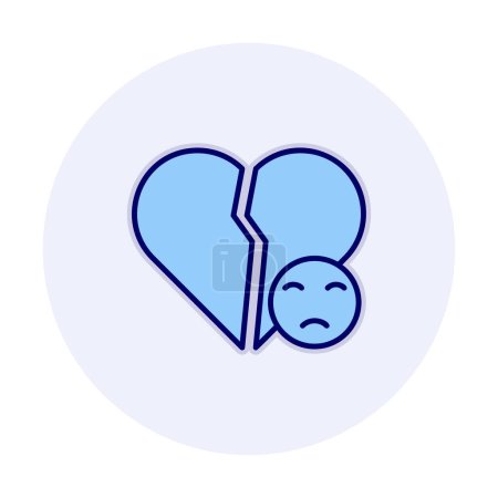 Téléchargez les illustrations : Illustration vectorielle d'icône de coeur brisé - en licence libre de droit