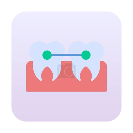 Illustration for Dental care icon, vector illustration design. Braces - Royalty Free Image