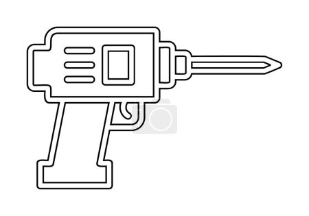 Illustration for Simple drill tool  icon vector illustration  design - Royalty Free Image